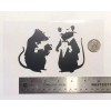 Unbranded Banksy Tuxedo Rats BLACK vinyl decal weatherproof dishwasher-saf