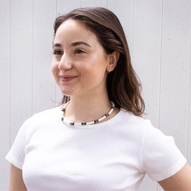 16" Puka Shell Necklace for Women, Beach Necklaces with Black Spike Beads, Genuine Round Heishi Bead Chokers for Women, Seashell Beach Choker for Adults, Fashion Summer Hawaiian Surfer Jewelry