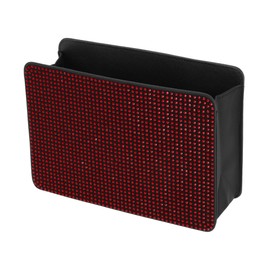 TUCKBOLD Car Trash Can Portable Seat Back Trash Bin Red 1 Pc 7.9" Length 2.8" Width 5.5" Height Faux Leather