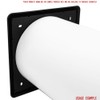 Kair Black Louvred Wall Vent Grille 183mm External Dimension with