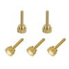 sourcing map 5Pcs Brass Knurled Thumb Screws, M3x16mm Shoulder Bolts