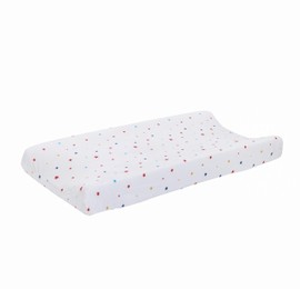 ED Ellen DeGeneres Doodle Dog - Changing Pad Cover, Multi Star Print, Ivory, Royal, Red, Yellow