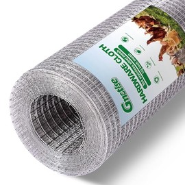 Hardware Cloth 1/4 inch 23 Gauge Small Size 304 Stainless Steel mesh Chicken Welded Wire Fencing Wire Mesh Roll Fencing Garden Fence Squirrel Tunnel Network 8in×10ft