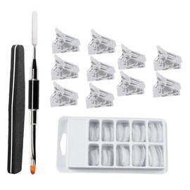 Ipetboom Complete Manicure Set Nail Art Molds False Nails Gel Pen Sand Strip for Party and Diy