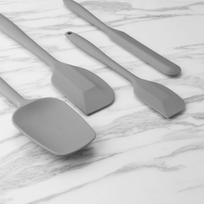 Juego de 4 espátulas de silicona flexibles, resistentes al calor,