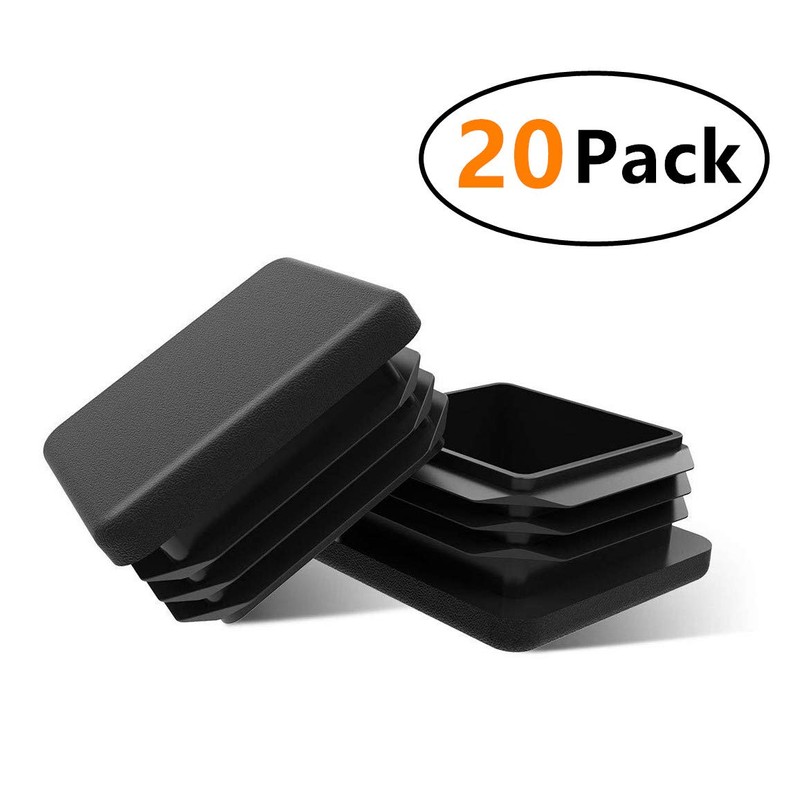 Gizhome Square Plastic Polyethylene Plug 1"x 1", Tubing End Cap,