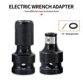 Pack of 2 Impact Wrench Adapter, Bit Holder Socket Adapter, 1/2 to 1/4 Inch Bit Adapter, Impact Wrench Accessories for Impact Wrench Screwdriver Bit Holder