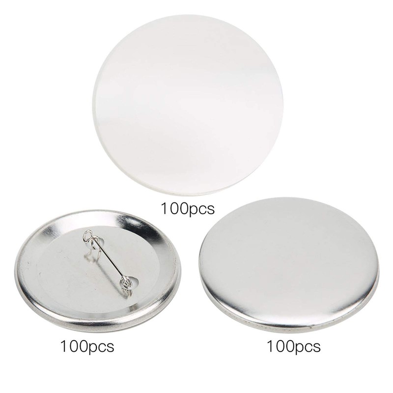 100 Sets 56mm Lapel Pins Button Parts Making Accessories DIY