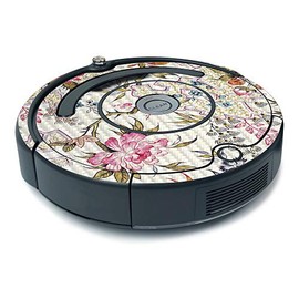 MightySkins Carbon Fiber Skin for iRobot Roomba 675 Minimal Coverage - Floral Design | Protective, Durable Textured Carbon Fiber Finish | Easy to Apply, Remove, and Change Styles | Made in The USA