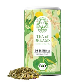 Organic Fasting Tea "The Best 12" Natural Herbal Tea Blend with 12 Ingredients and Mate Loose Tea 45 g