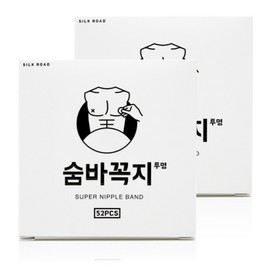 Hide and Neck Men's Nipple Band Transparent Color 52 Sheets, 2 Pieces / 숨바꼭지 남성용 니플밴드 투명색 52매, 2개