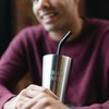 Klean Kanteen 19322079921016 Insulated Tumbler with Straw, Shale Black, 16oz,