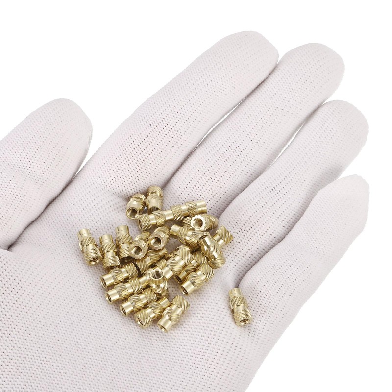 QUARKZMAN Knurled Insert Nuts, Pack of 50 M3 x 10