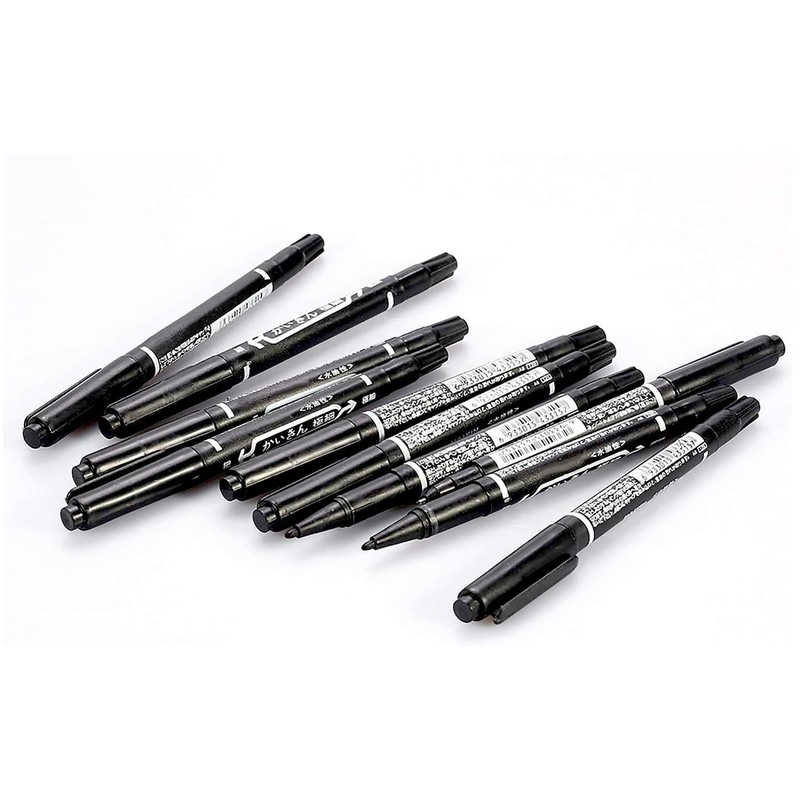 Tattoo Skin Scribe Pen Dual-Tip Marker Piercing Marking Surgical Tattooing