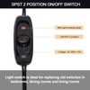 mankk Appliance Inline Cord Switch 250V AC 10A Inline Switch