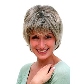 BEST YEARS Lady QUALITY Wig short BRUNETTE with GRAY grey mature (26062 Colour 4T220H12)