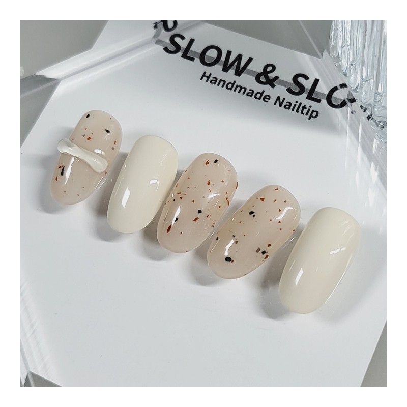 [Sl&Sl Nail Tips] Terrazzo Nail Matte Change O - Square