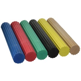 CanDo 10-1516 Twist-n-Bend Flexible Exercise Bar, 6-piece Set, 12", Tan-Black