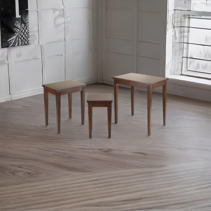 Ergode Beechwood Stackable Nesting Tables - Set of 3 Sizes