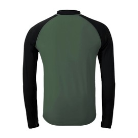 H.MILES Men Long Sleeve Rashguard Baselayer UPF 50+ Rash Vest Quick Dry Swimming Tops for Surfing Snorkeling Diving, Green, 3XL