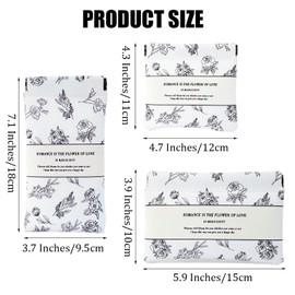 OULIGET Small Purse Makeup Bag for Women,Elastic Open Close Storage Bag Mini Travel Storage Bag,Waterproof Organizer Pouch for Lipstick Cosmetics Headphones Jewelry,3 Pieces, Flower pattern, Purse