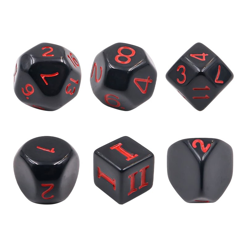 DollaTek 15 Piece Complete Polyhedral Dice Set D3-D100 Role Playing