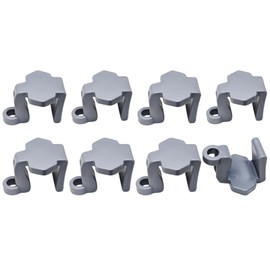 Pactrade Marine Adjuster Boat Fender Clips for Pontoon Rail Fenders - 8-Count (2 Packs of 4) for 1-Inch Square Tube Railing - Secure, Easy-Install, Scratch-Free Boat Bumper Holders