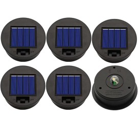 ZNYCYE 6 Pack Solar Light Replacement Top(Top Size 3.15 inch, Bottom Size 2.76 inch)，Waterproof Replacement Solar Light Tops, Outdoor Lantern Replacement Parts(Warm White)