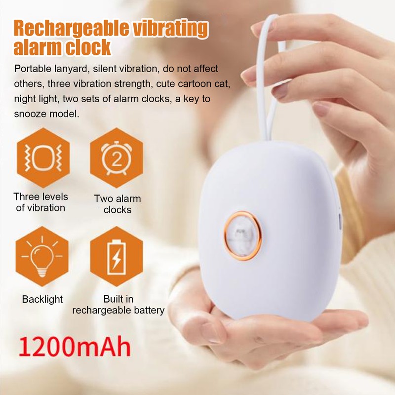 Digital Alarm Clock Portable LED Rechargeable 1200MAH Kid Lock Three