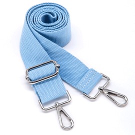 S&loyoe Solid Color Purse Straps Replacement Crossbody Bag Strap Adjustable Wide Guitar Straps for Handbags 1.5inch (Pure blue silver)