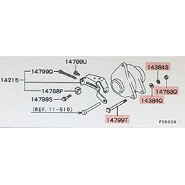Genuine Mitsubishi Alternator Lower Bolt Assembly PKMD335229 Lancer 2002 2003 2004 2005 2006 2007