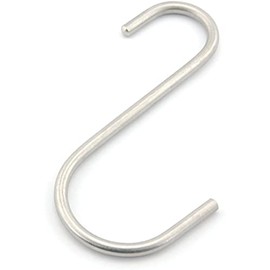 6 Pack 4.8 Inch Heavy Duty Solid Stainless Steel S Hook S Shape Durable Hanging Hooks for Heavy Items Tools, Auto Parts, Bicycle, Tires, Hoses.