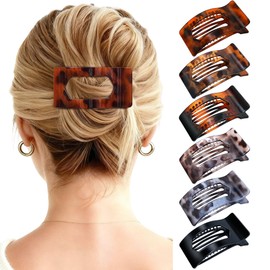 Mesovor Pack of 6 Flat Hair Clips for Women and Girls, Strong Holding Power