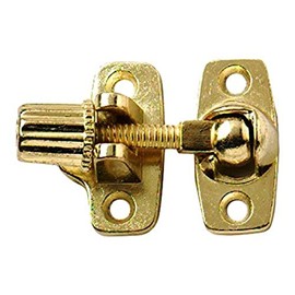 Merriway BH04792 (2 Pcs) EB Brass Plated Brighton Style Screw Down Sash Window Lock Fastener - Pack of 2 Pieces