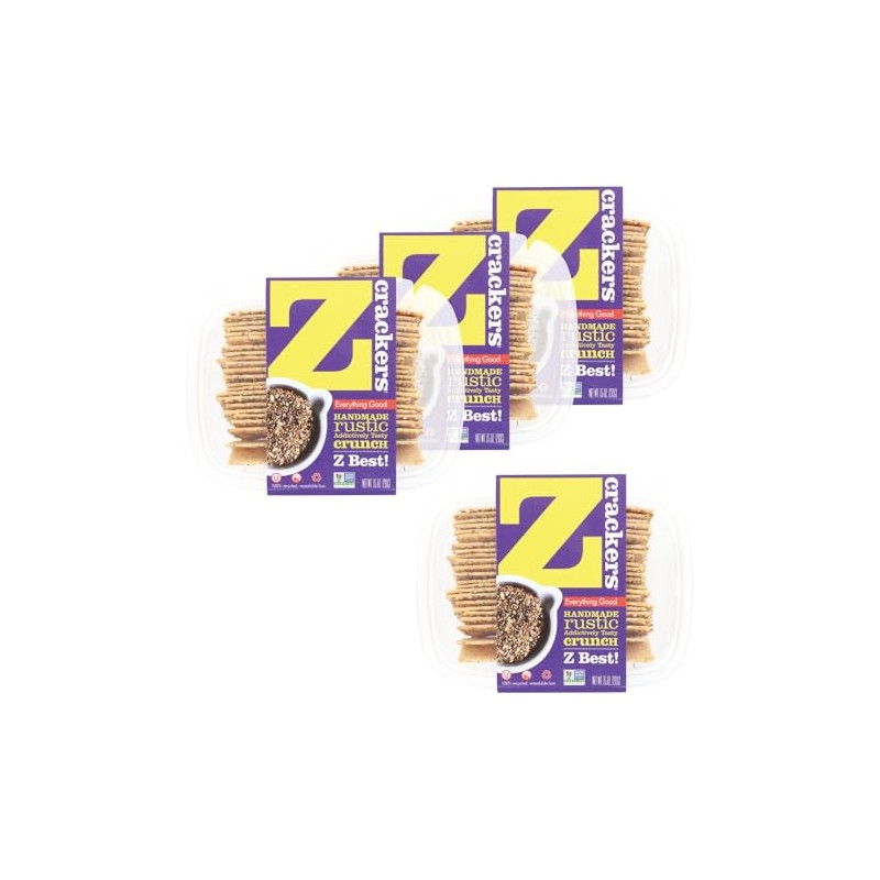 Z Crackers Everything Good Cracker Vegan, 7.5 oz, 4 Pack