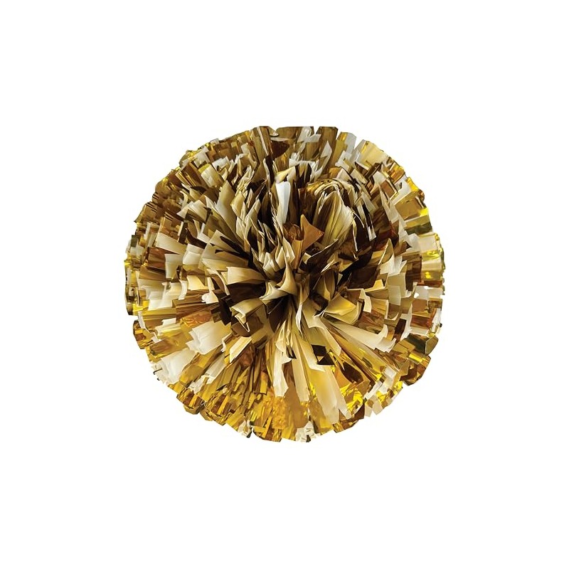 Danzcue 2PCS 6 Inch Plastic Cheerleading Pom Poms with Handle