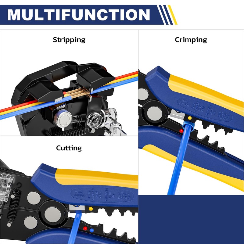 Haisstronica 8PCS Rapid Replace Ratchet Crimping Tool Set with Pressure
