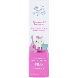 Green Beaver Naturapeutic Kids Toothpaste, Great Taste, 100% Natural & Safe to Swallow, 100g, Strawberry