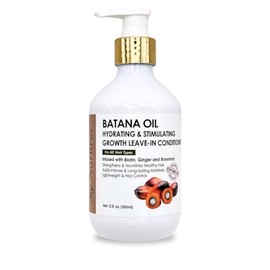 By Natures Batana Oil Hydrating & Stimulating Growth Leave-In Conditioner 12 fl.oz - Infused with Biotin, Ginger and Rosemary