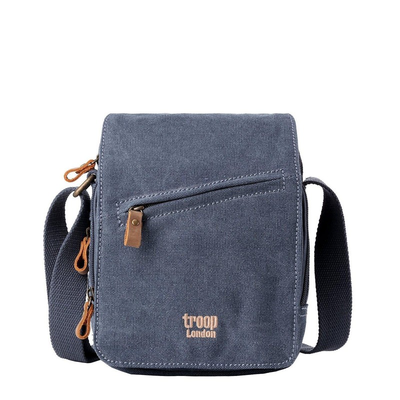 Troop London TRP0239 Classic Canvas Across Body Bag Khaki