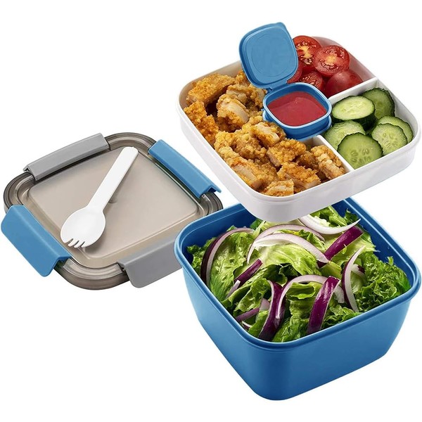 Roysmart Lunch Box Leak-Proof Bento Box with 1 Fork, 1500