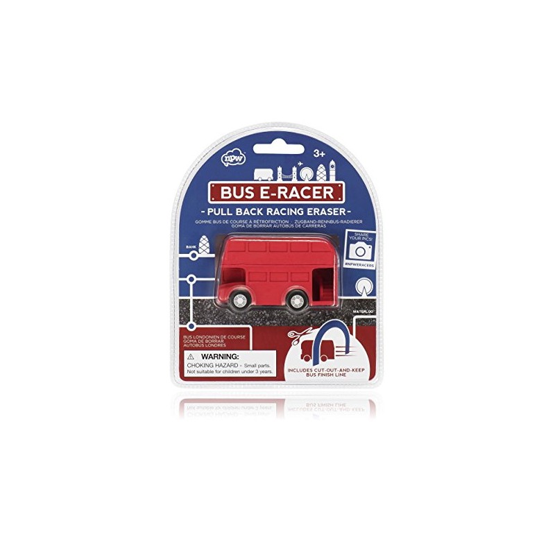 NPW Novelty Erasers Pencil Rubbers - London Bus E-Racer