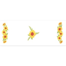 Trimits Printed Cross Stitch Kit - Table Runner - Includes, Printed Fabric, Threads, Needle & Instructions, 40 x 100cm, Sunflowers