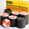 Hyper-Sticky Magnets with Adhesive Backing - 45pcs 0.8"x0.08" Strong Magnetic