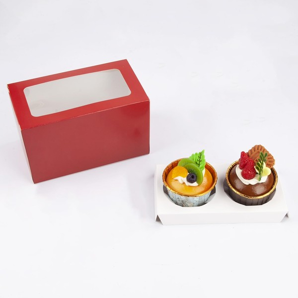 Frantis Frantis 30 PCS 6.4x3.6x4.1 inch Paper Cupcake Boxes with
