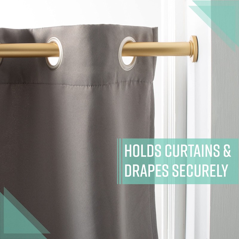Home Details 42"-74" Inch Tension Curtain Rod | Adjustable |