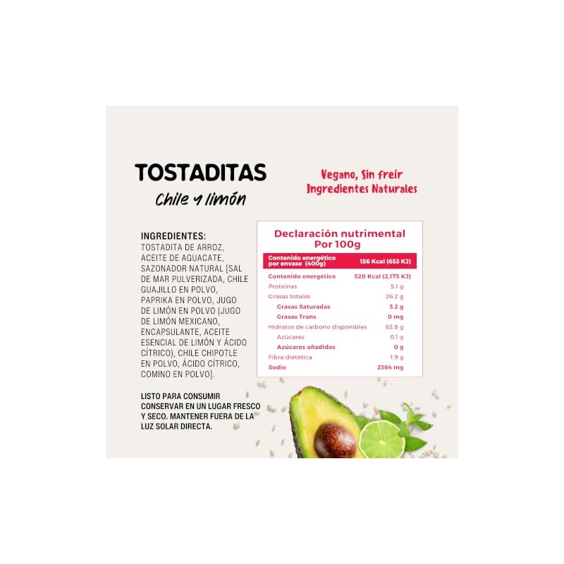 Nutriwell Tostaditas de Arroz Sabor Chile y Limón – Snack