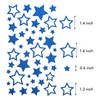KESOTE Patriotic Star Stickers, 9 Sheets Glitter Red Blue Sliver