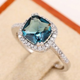 LAFULA S925 Silver Moissanite Rings for Women Princess and Round Cut White Cubic Zirconia Engagement Ring Set for Women Girls S