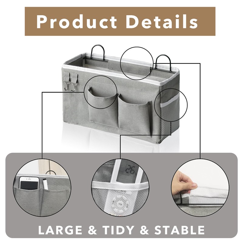 Kanrichu 2pcs Hanging Baskets for Organizing,Fabric Wall storage Basket,Wall Organizer